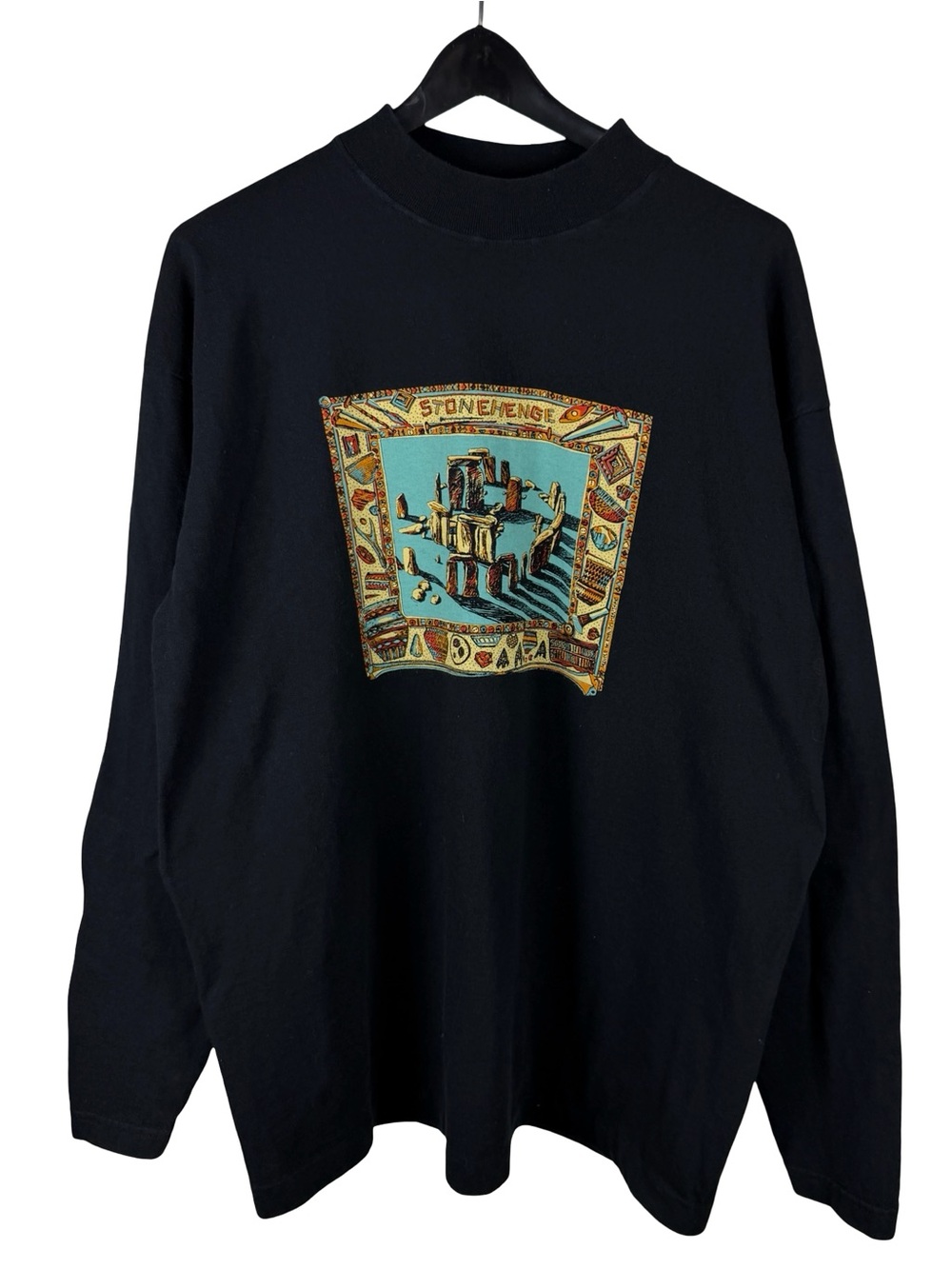 Vintage 90s English Heritage Stonehenge American History Black Shirt Size XL